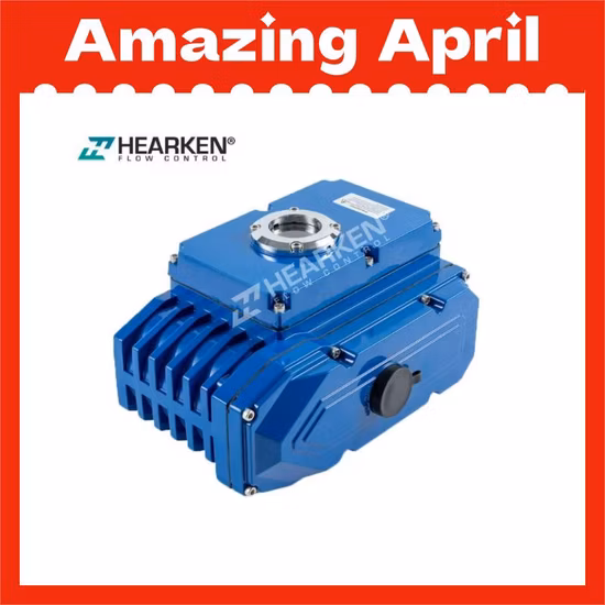 Hearken 90 degrés quart de tour Design on off modulant papillon vanne à boisseau sphérique motorisé actionneur électrique pour gaz